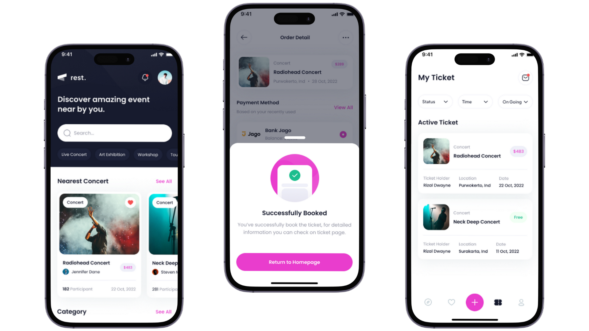 Event Ticketing Mobile App UIUX Design