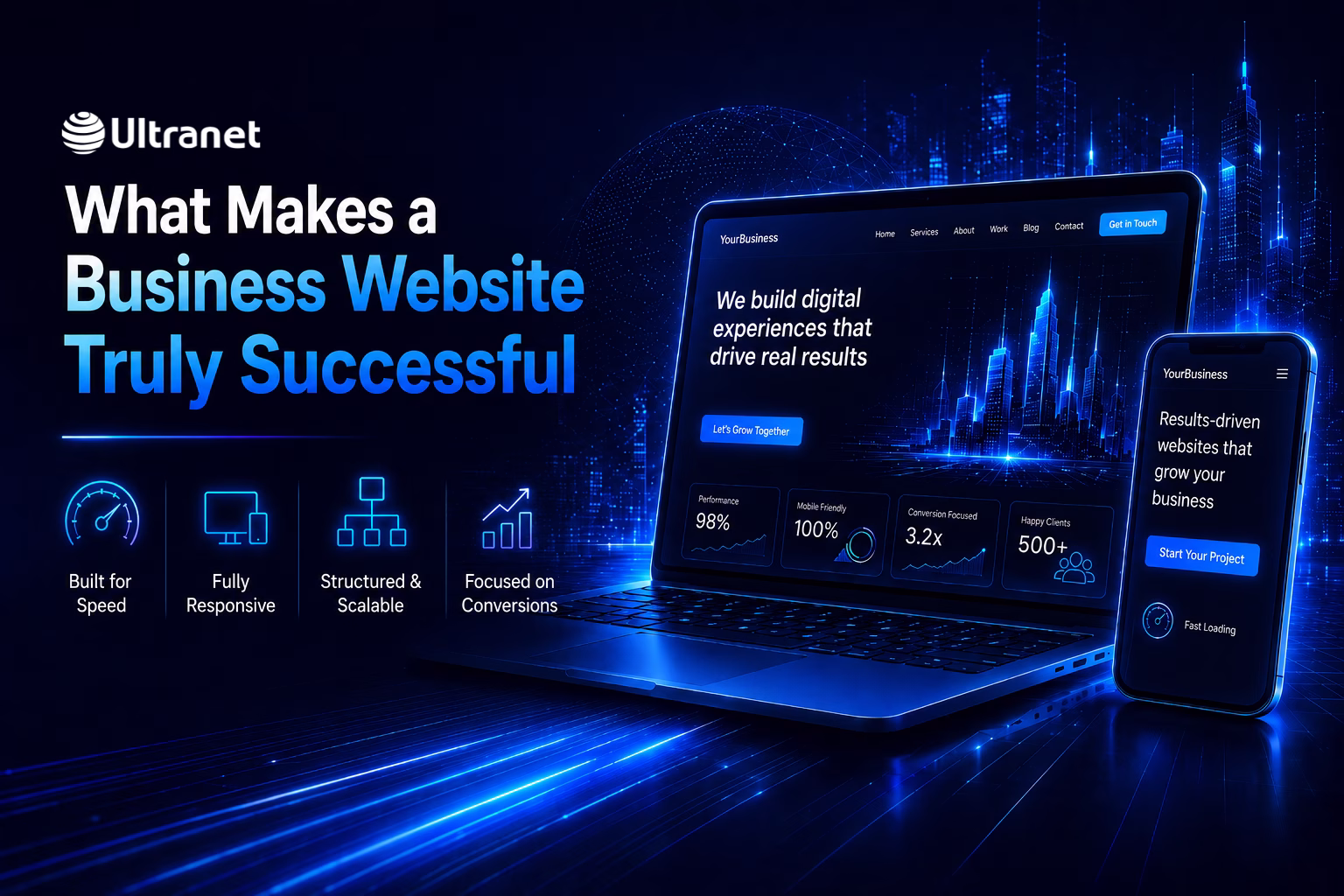 Successful business website with speed, scalability and conversion features.